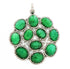Pave Diamond Emerald Pendant, (DED-7052)